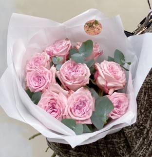 9 Пионовидных Роз Pink O’Hara