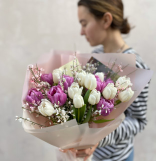 Tulips and ginistra bouquet