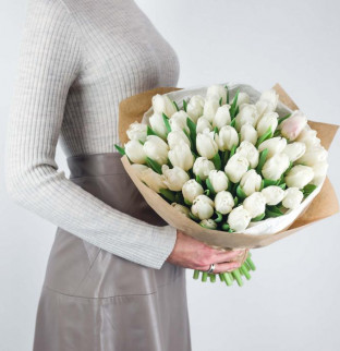 Premium tulipány: bílé 