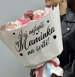 Букет с надписью для мамы