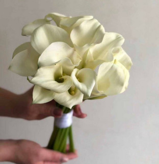 Bride's bouquet of callas