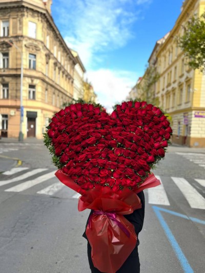 Klasické rudé růže "Srdce"