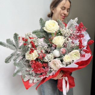 Vánoční kytice - Červená Vánoční kytice - Červená