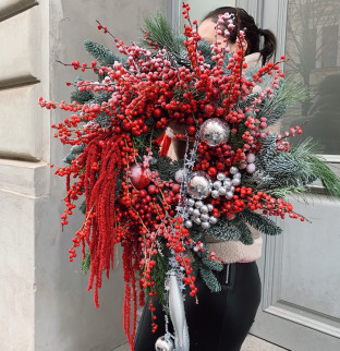Christmas wreath - Red