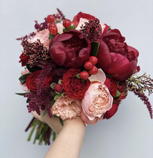 Bridal bouquet - Marsala