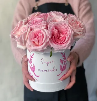 Roses in a print box 