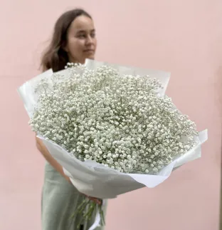 Kytice bílé gypsophily M