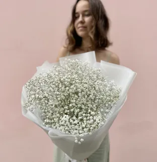 Kytice bílé gypsophily Kytice bílé gypsophily