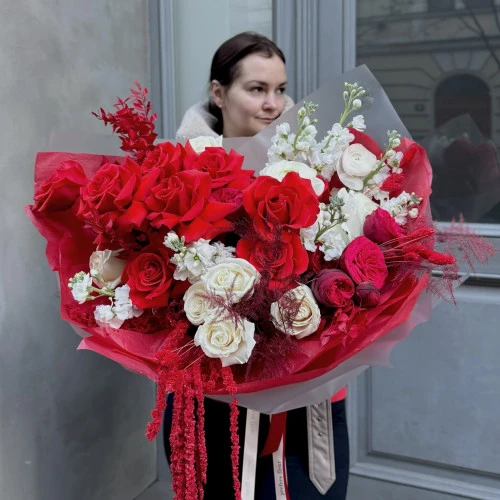 Арт букет цвета марсала Арт букет цвета марсала