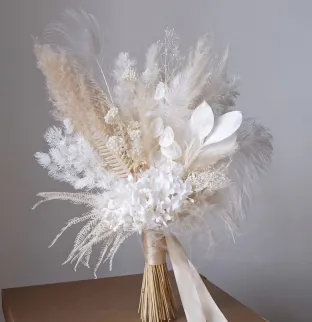 Wedding bouquets of dried flowers